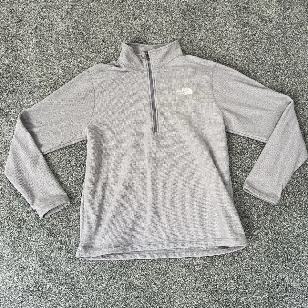 The North Face Quarter Zip Fleece Pullover Jacket Gray Mens XL Outdoor